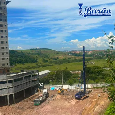 Estaca hélice contínua execução