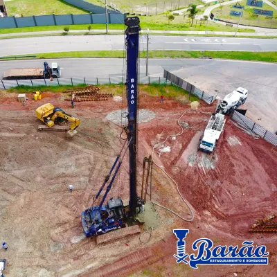 Estaqueamento de hélice continua em jacareí