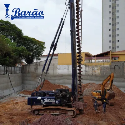 Estaqueamento de hélice contínua pequeno porte em sp